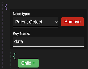 Example of parent object form