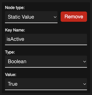 Example of static boolean value